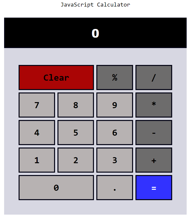 JavaScript Calculator project